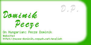 dominik pecze business card